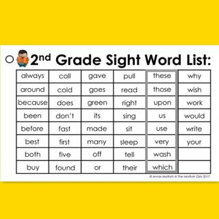 Sight Words［2nd Grade］5