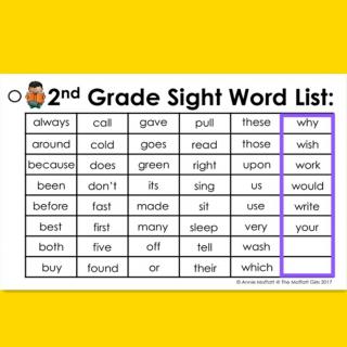 Sight words［2nd Grade］6