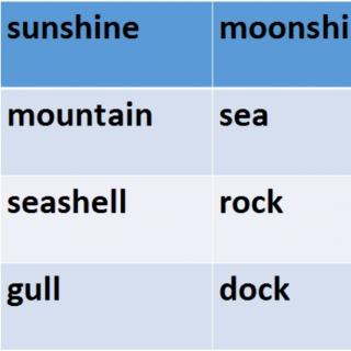 Sunshine Moonshine词汇拼读