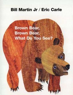 Brown bear, red bird