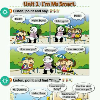 英语背诵《Unit1 I'm Ms Smart.》