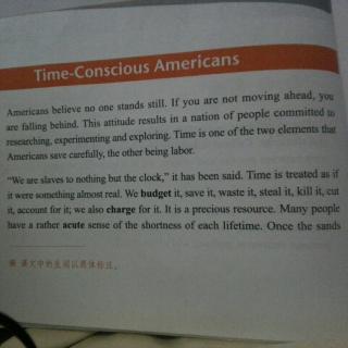 朗讀 Judy Padma《新視野大學英語》1~Time-Conscious Americans