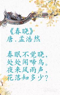 一级古诗《春晓》