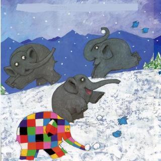 Aaron妈咪讲故事啦~“花格子大象艾玛”系列：艾玛打雪仗