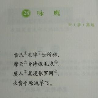 《咏鹰》唐•高越