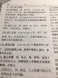 中考成语集锦106～131