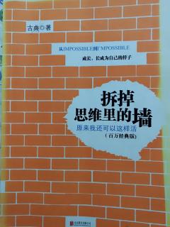 百日阅读第八十五天《拆掉思维里的墙》