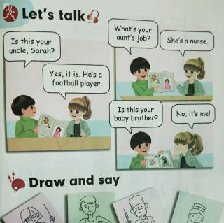 小学英语四年级上册第六单元B let's  talk, ldraw  and  say