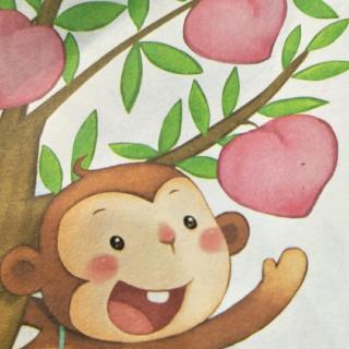 猴子摘桃图片卡通图片图片
