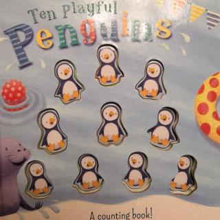 Ten playful penguins