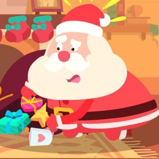 【圣诞节】圣诞老人送礼物：Santa Claus brings you a present