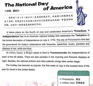 The national day of America