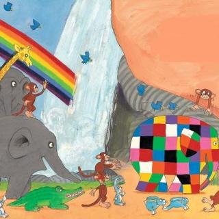 Aaron妈咪讲故事啦~“花格子大象艾玛”系列：艾玛和彩虹