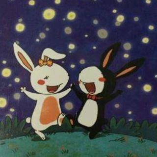 小白兔和小黑兔来到森林里……[月亮][月亮]