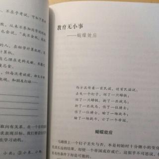 《教育中的心理效应》29.教育无小事一蝴蝶效应