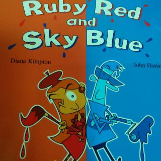 Ruby red and sky blue