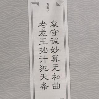 西游记-第九回-袁守诚妙算无私曲 老龙王拙计犯天条