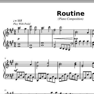 Alan Walker Routine ♪115钢琴谱Piano Routine钢琴谱Routine钢琴曲Routine
