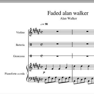 Alan Walker Faded     Violin batteria  Grancassa Pianoforte a coda  小提琴，打