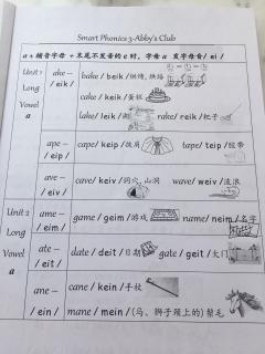 Smart Phonics3-Unit1&2 Long Vowel-a