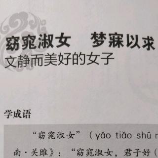 成语1-窈窕淑女 梦寐以求