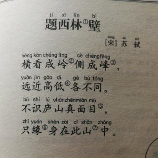 题西林壁