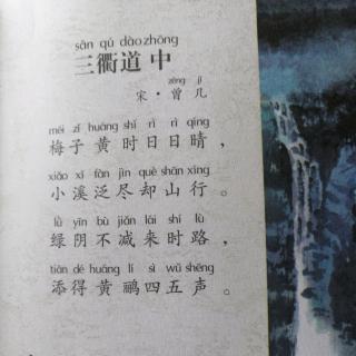 三衢道中古诗带拼音版图片