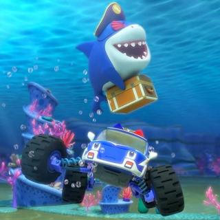 【怪兽车系列】怪兽车和海盗鲨鱼：Monster car and pirate shark