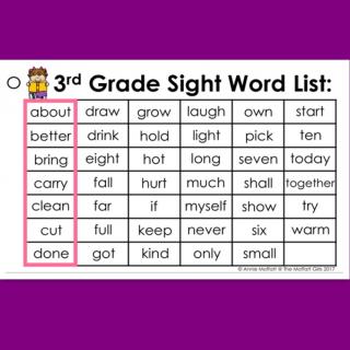 Sight Words [3rd Grade] 1