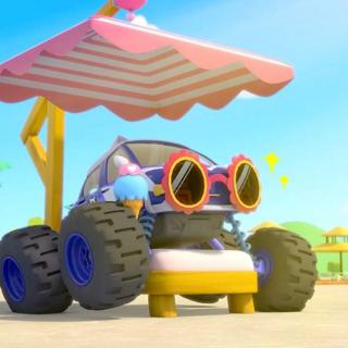 【怪兽车系列】怪兽车去度假：Monster car for vacation