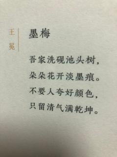 晗宁背古诗《墨梅 王冕》