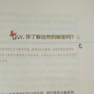 （七）顺其自然理念 1、你了解自然的秘密吗？