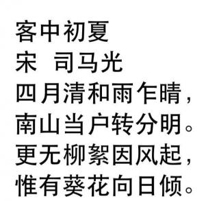 客中初夏(宋 司马光)