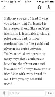 To My Sweetest Friend