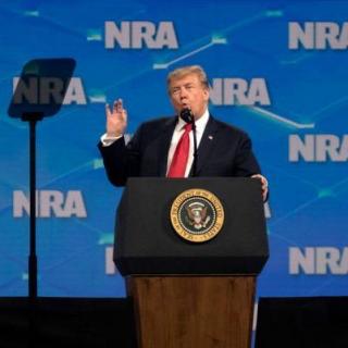 Trump withdraws from UN arms treaty as NRA crowd cheers in delight