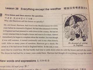 38.Everything Except The Weather 唯独没有考虑到天气