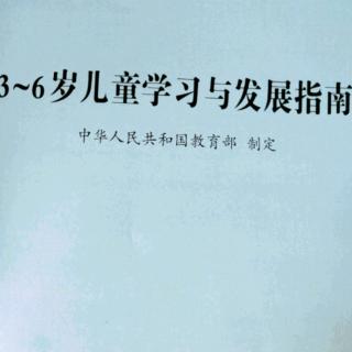 《3~6岁儿童学习与发展指南》