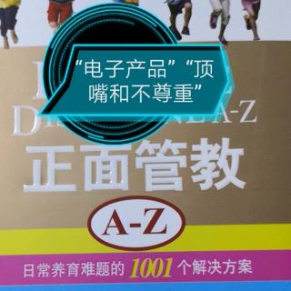 《正面管教A-Z》D“电子产品” “顶嘴和不尊重”