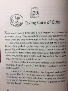 3-20 🐩Taking Care of Elsie