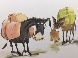 伊索寓言《驴子和骡子》