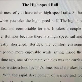 The High-Speed Rail