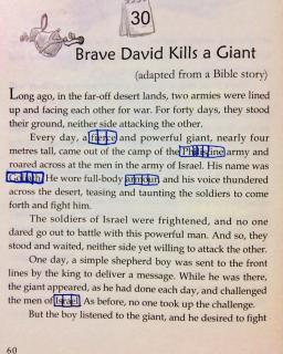 3-30 Brave David Kills a Giant