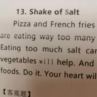 13 shake of salt