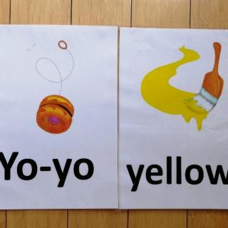 2019617字母树杈y发音大肚d发音单词溜溜球yoyo黄色yellow
