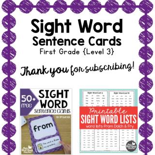 【高频词】Sight words —Level 3