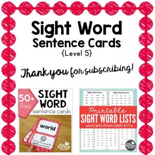 【高频词】Sight words—Level 5