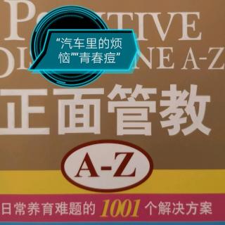 《正面管教AZ》“汽车里的烦恼”“青春痘”