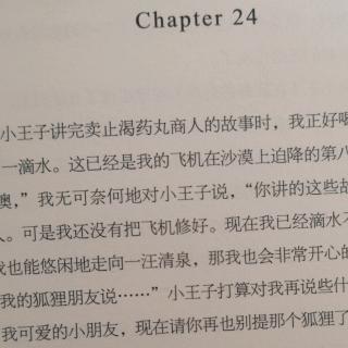 《小王子》Chapter24