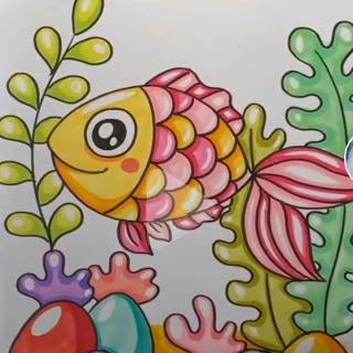 梭鱼怎么画儿童画图片