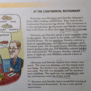 AT THE CONTINENTAL RESTAURANT